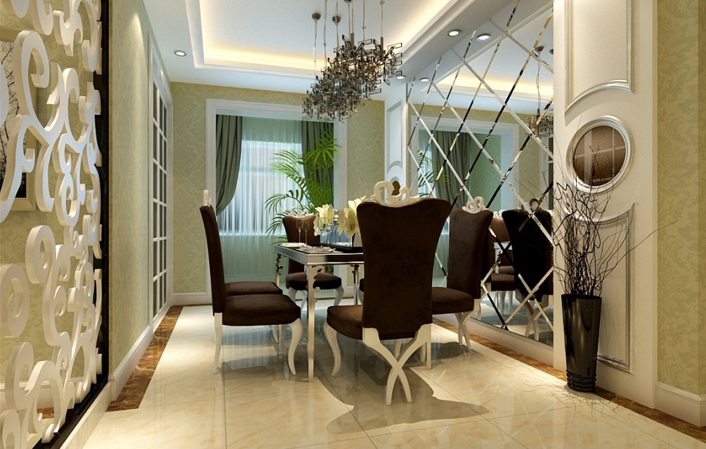 欧式 三居 餐厅图片来自用户2746869241在140平米3居室欧式风格低调的奢华17的分享