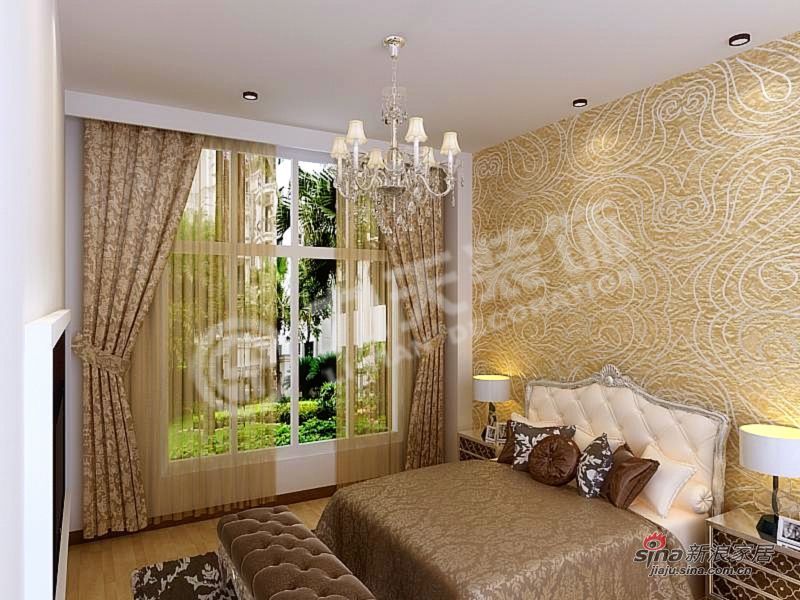 欧式 二居 卧室图片来自阳光力天装饰在华城佳苑二居浪漫欧式风67的分享