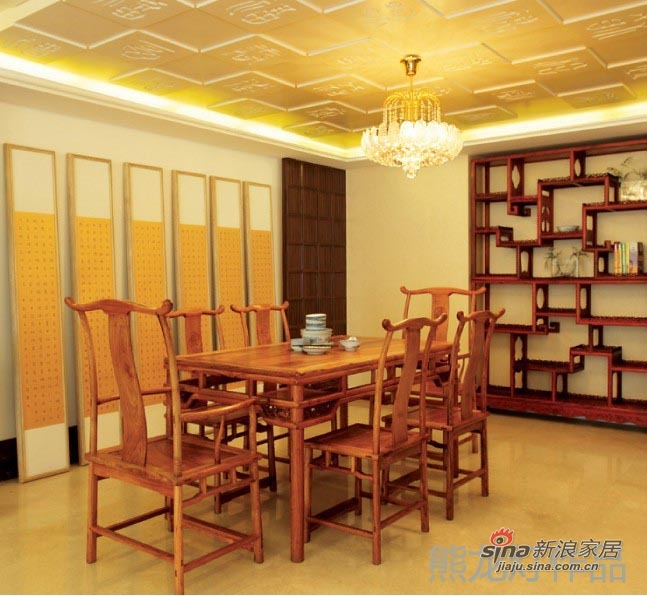 中式 四居 餐厅图片来自用户1907659705在一叶一木一世界66的分享