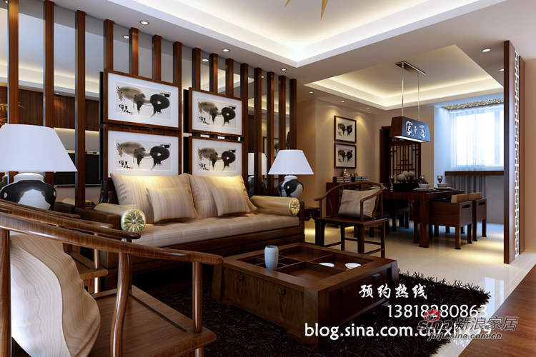 中式 别墅 客厅图片来自用户1907658205在现代中式226平中式软装和简洁的线条造搭配10的分享