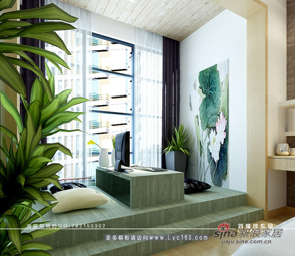 简约 三居 书房图片来自用户2558728947在湘江世纪城样板间22的分享