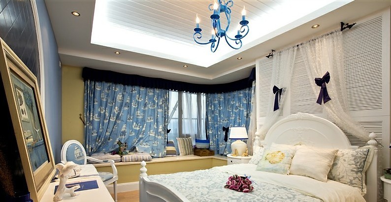 地中海 三居 卧室图片来自用户2757320995在130平地中海风格装修 享受蓝色清新家31的分享