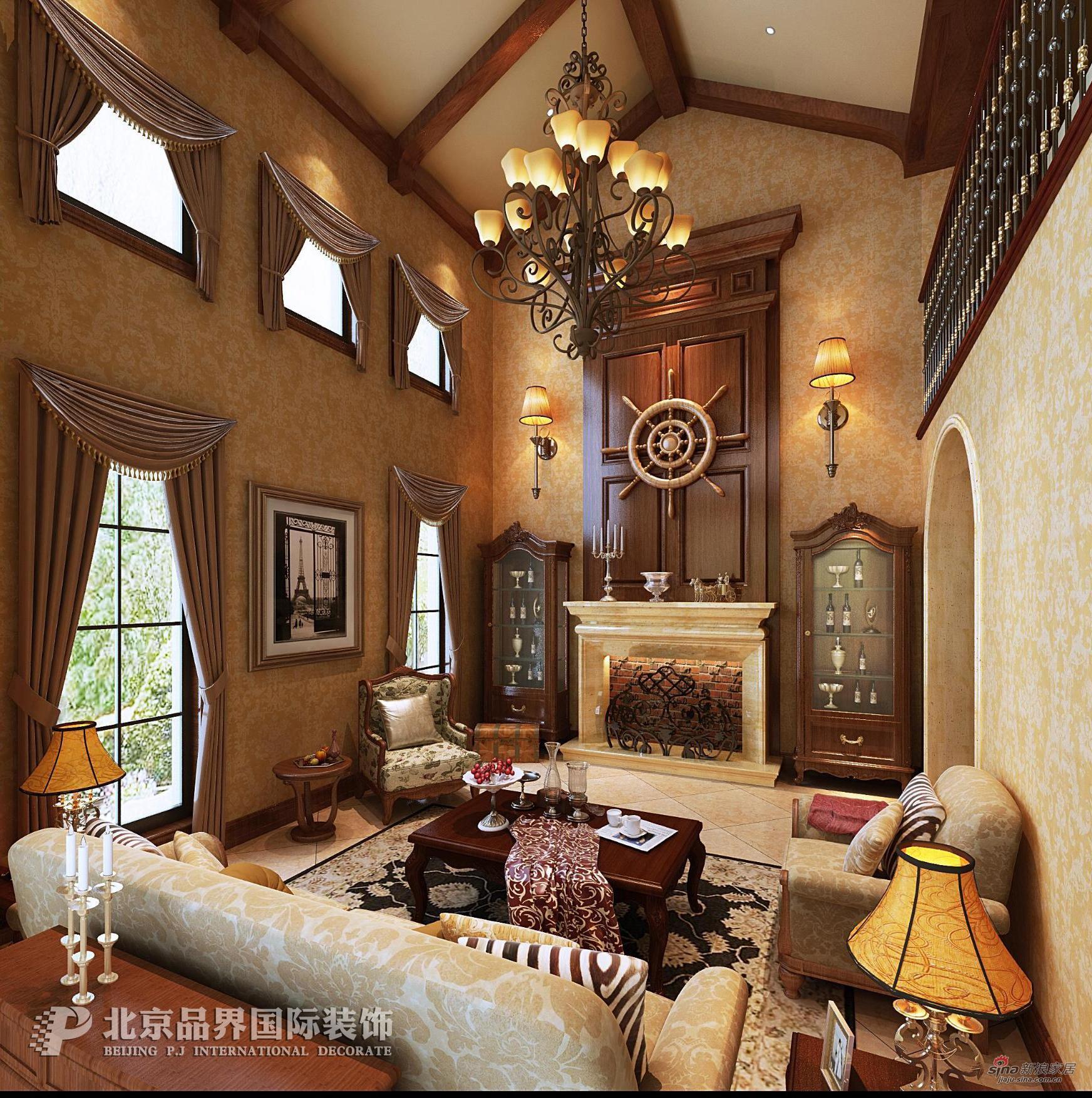 美式 别墅 客厅图片来自用户1907685403在35万美式风格别墅64的分享