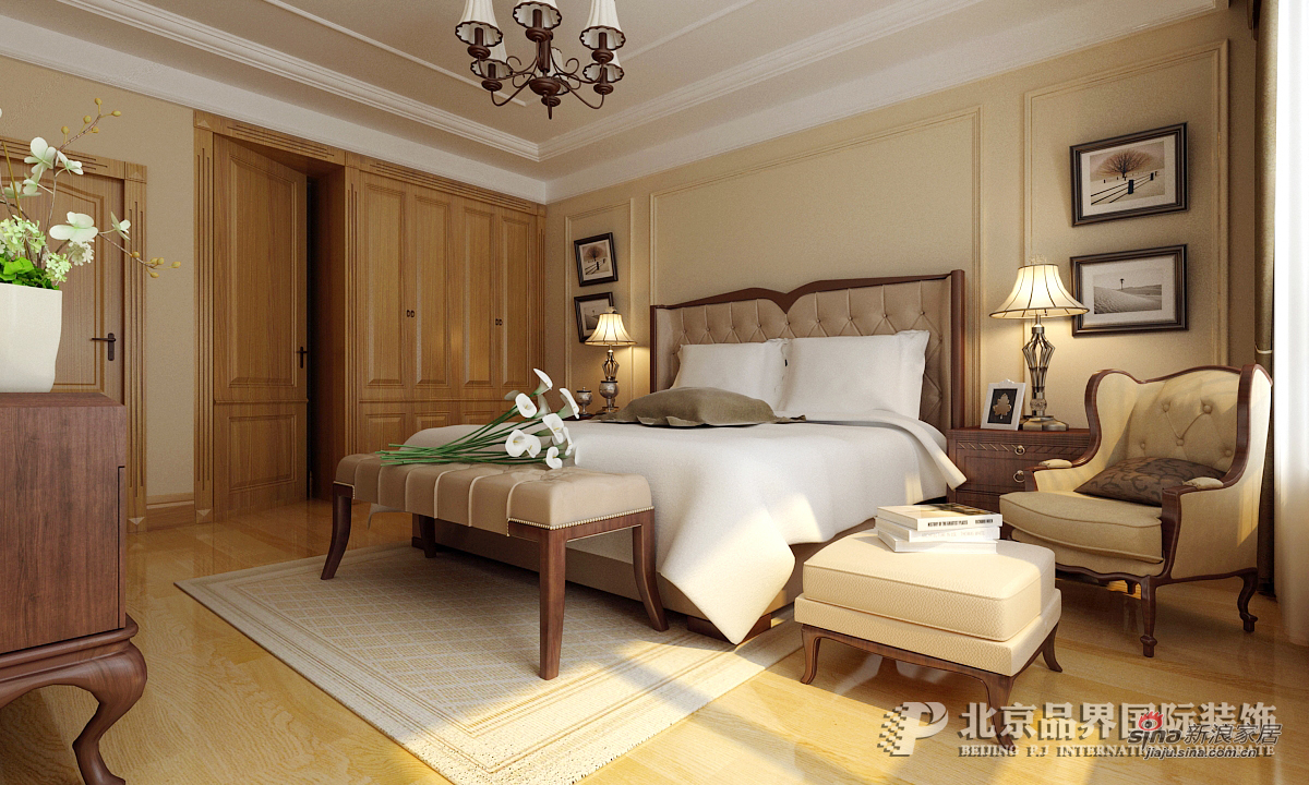 欧式 三居 卧室图片来自用户2746869241在欧美家居质感享受，138平空间的优雅人生82的分享