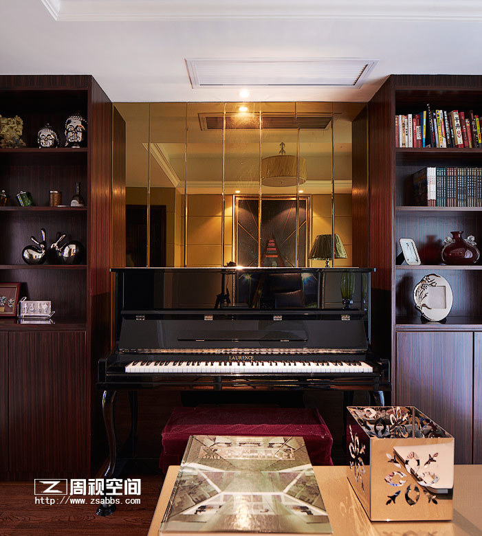 现代 四居 书房图片来自杭州周视空间设计机构在【高清】IT精英165平温情气韵家94的分享