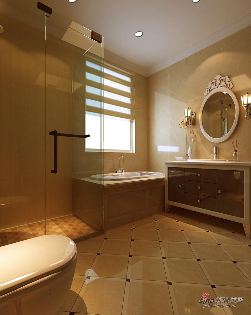 欧式 别墅 卫生间图片来自用户2557013183在490㎡珠江·壹千栋简欧奢华设计风格案例22的分享