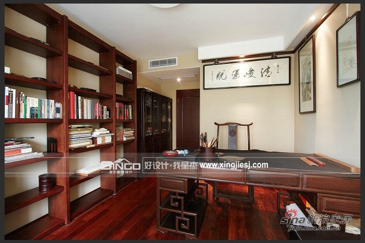 中式 二居 书房图片来自用户1907659705在6万温馨舒适的简中大三居33的分享