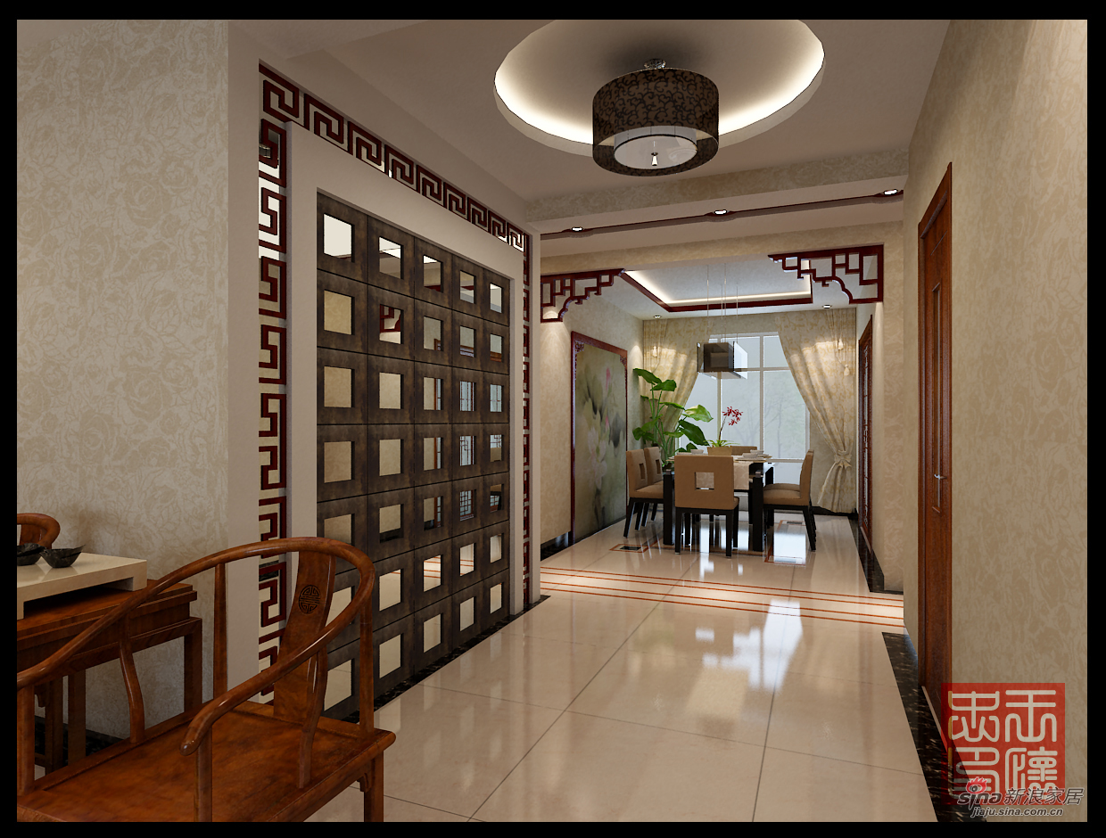 中式 四居 餐厅图片来自用户1907696363在165平中式风格16的分享