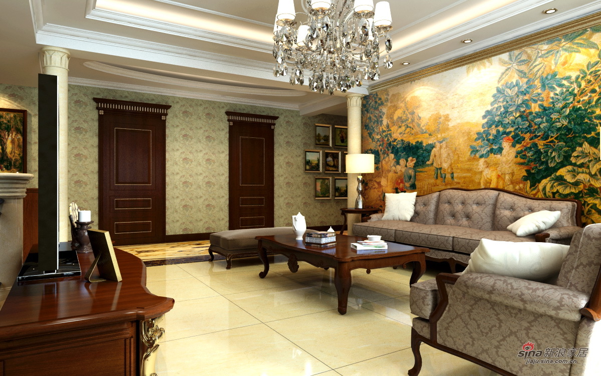 新古典 四居 客厅图片来自用户1907701233在舒适200平尊贵4居92的分享