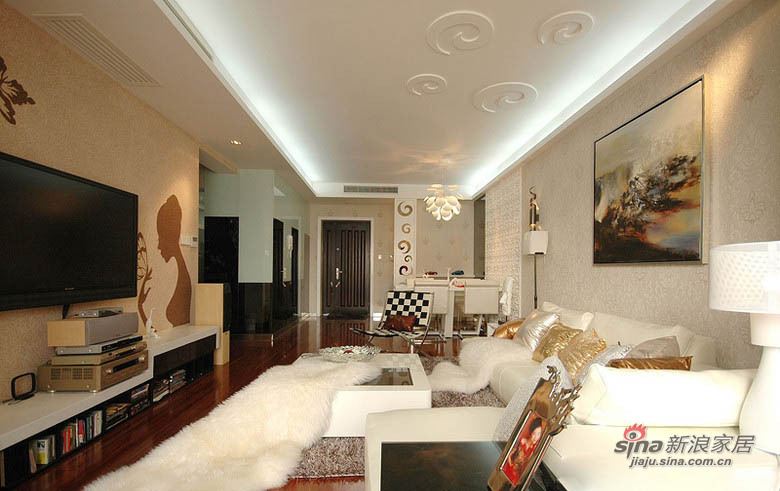 混搭 三居 客厅图片来自佰辰生活装饰在9万打造117平现代混搭华丽房67的分享
