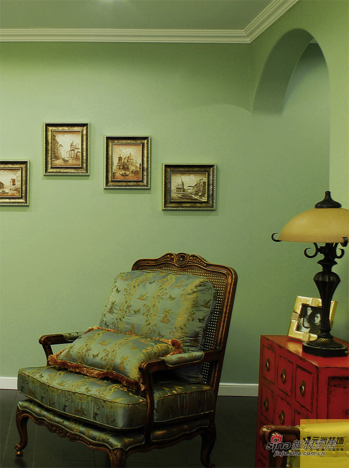 墨绿色客厅装修效果图图片