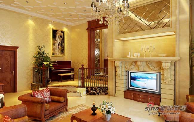 欧式 别墅 客厅图片来自用户2746948411在上海别墅装修公司浦江华侨城别墅设计63的分享