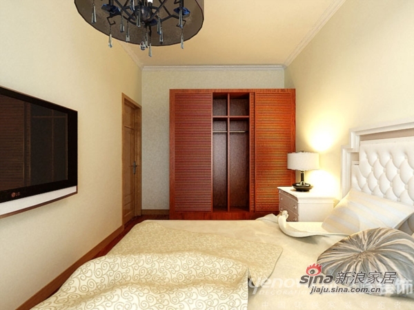 欧式 三居 卧室图片来自用户2746953981在纯净的色调 中海御湖翰苑 三居室63的分享