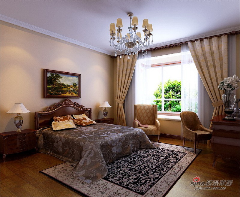 欧式 三居 卧室图片来自用户2745758987在120平古典欧式风格旧房改造29的分享