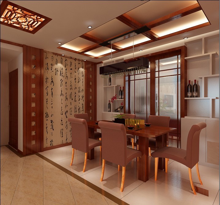 中式 二居 餐厅图片来自用户1907659705在86平米中式风格2居室打造温馨家居90的分享
