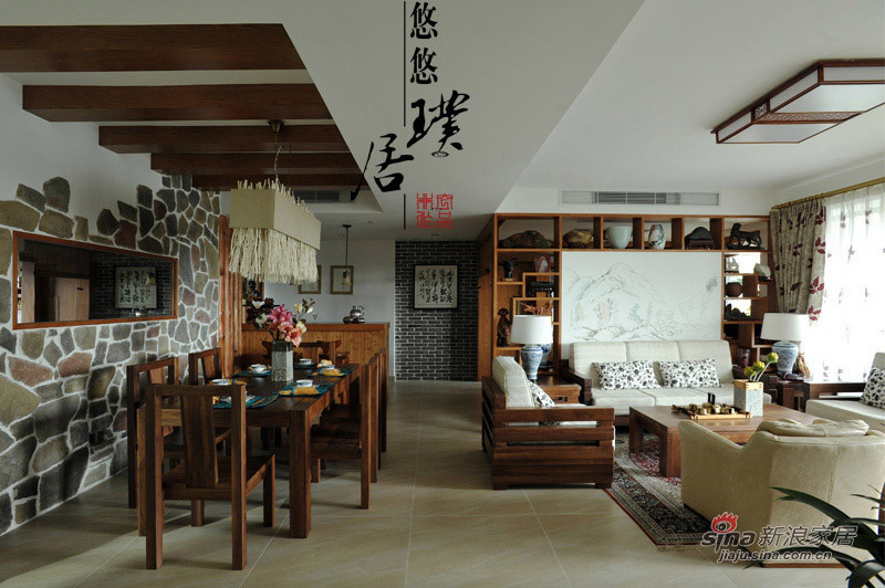 中式 三居 客厅图片来自用户1907661335在中式复古130平禅意混搭爱居75的分享