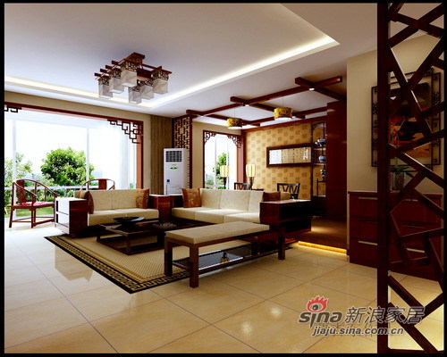 中式 三居 客厅图片来自用户1907659705在9.5万清新158平新中式爱居91的分享