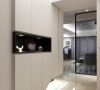 中间挖洞展示增添立面丰富度。