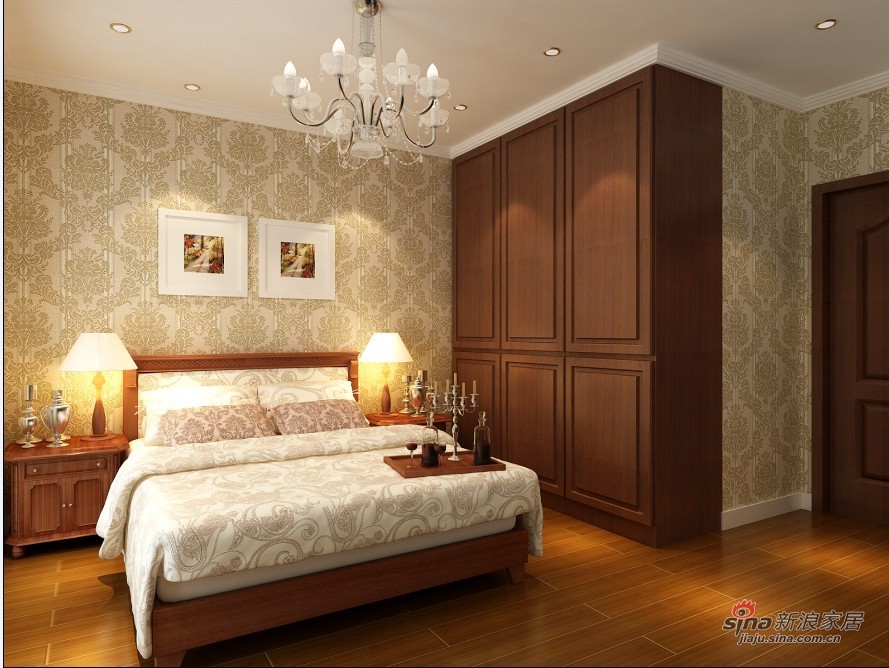 欧式 三居 卧室图片来自用户2772873991在144平3居室凸显高贵的古典美99的分享