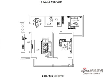 97平米D户型两居极简风45