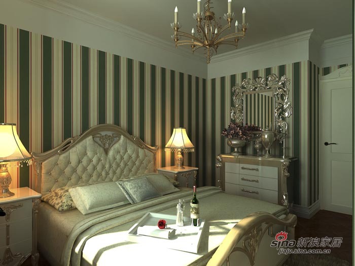欧式 三居 卧室图片来自用户2745758987在25万营造168平暖色调欧式风格家24的分享