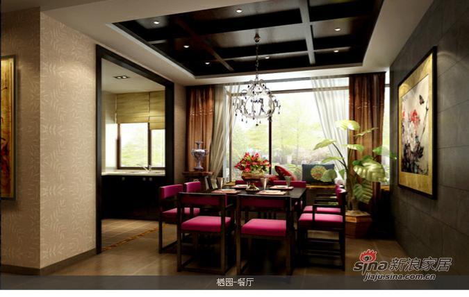 中式 四居 餐厅图片来自用户1907696363在175平-精美红中式豪宅设计爆光66的分享