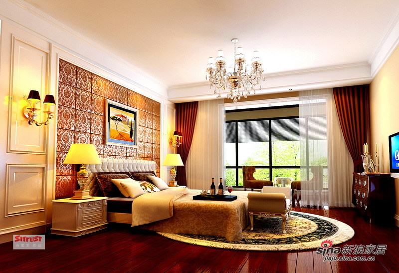 欧式 别墅 卧室图片来自用户2746869241在300平欧式古典奢华精致别墅设计49的分享