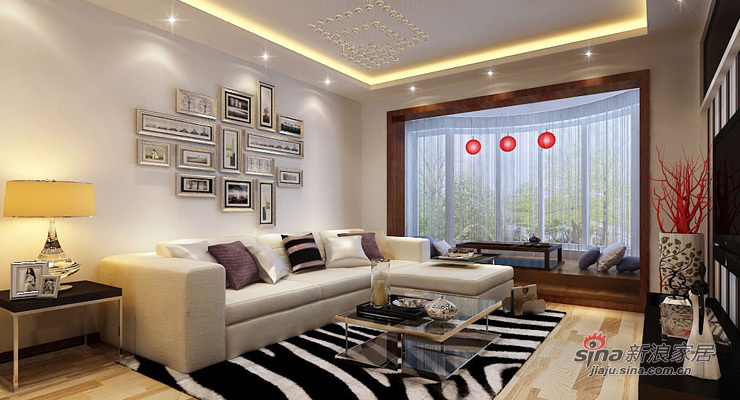 简约 二居 客厅图片来自用户2738829145在6.58万打造润园翡翠城现代简约两居室45的分享