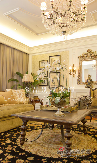 美式 别墅 客厅图片来自用户1907685403在420平华侨城美式样板间21的分享