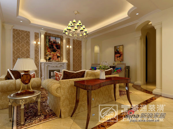 欧式 别墅 客厅图片来自用户2746889121在爱法奥朗庄园设计预案 聚通设计49的分享