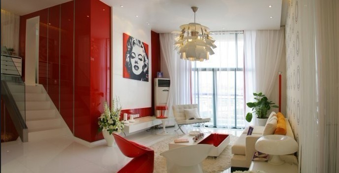 简约 三居 客厅图片来自用户2737735823在120平米三居室红白风格打造简约婚房52的分享