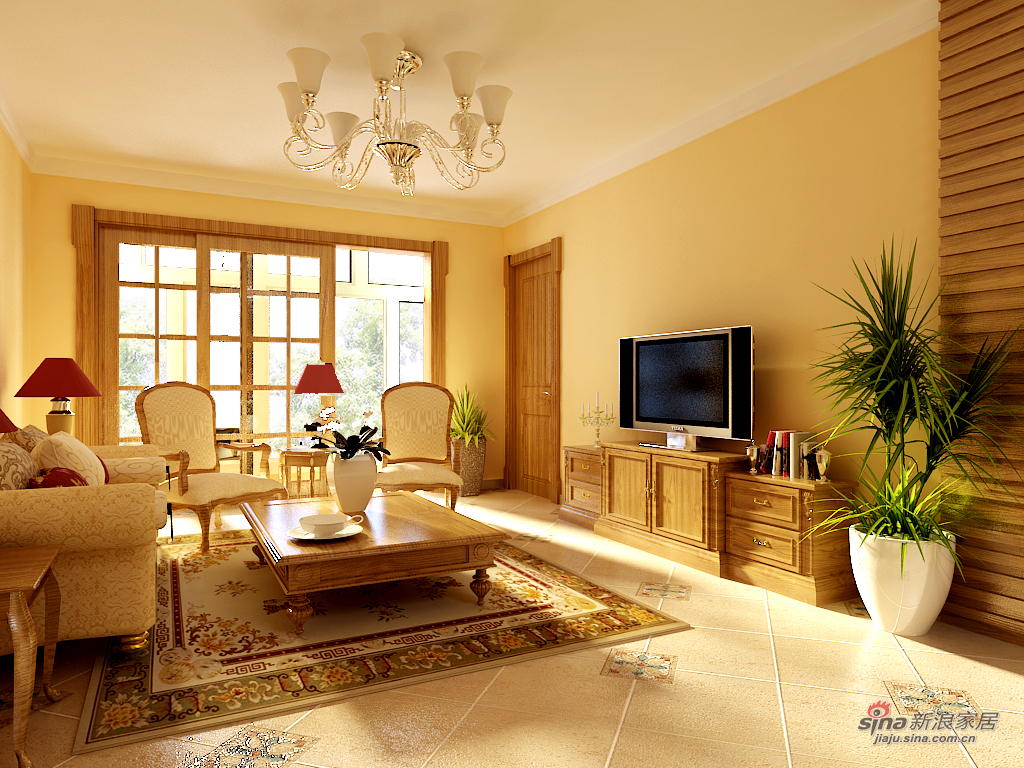 欧式 二居 客厅图片来自用户2745758987在天津实创装饰-简欧风格设计51的分享