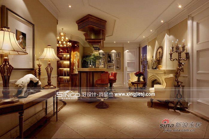美式 别墅 客厅图片来自用户1907685403在500平米别墅|低调奢华|淳朴自然|76的分享