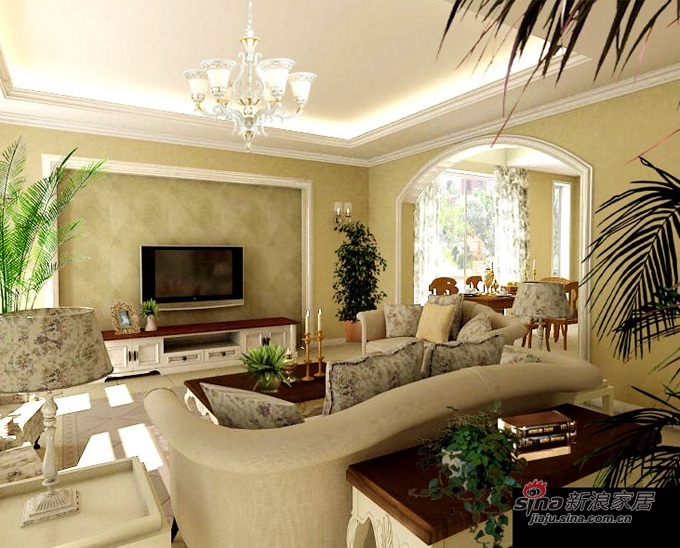 美式 别墅 客厅图片来自用户1907685403在【领袖慧谷】350平美式奢华设计方案43的分享