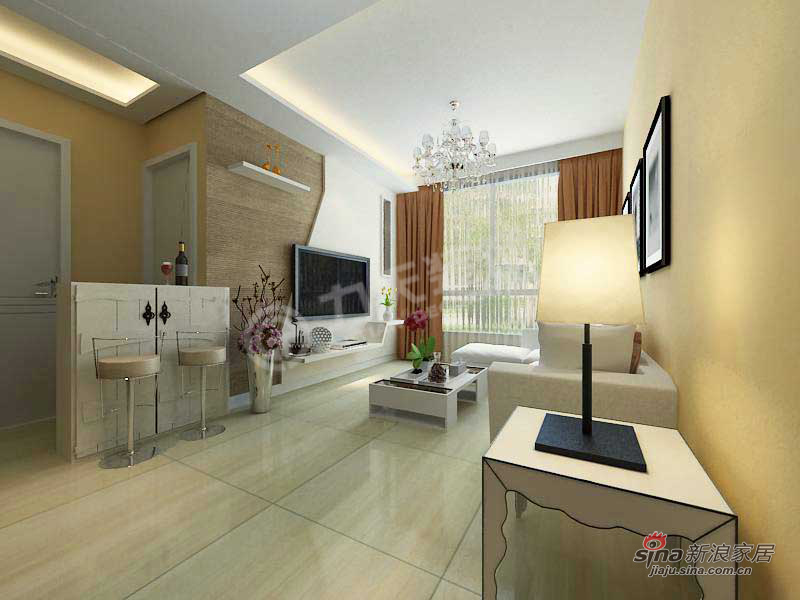 简约 二居 客厅图片来自阳光力天装饰在亚泰津澜-两室两厅一厨一卫-现代风格17的分享