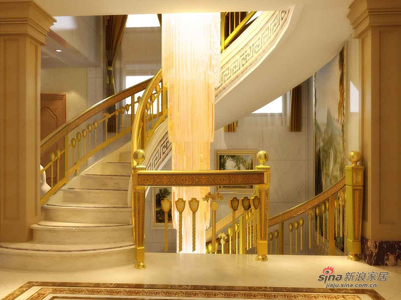 欧式 别墅 楼梯图片来自用户2745758987在欧范淀山湖大自然国际俱乐部24的分享