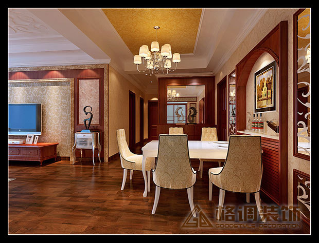 美式 三居 餐厅图片来自用户1907685403在美式风格龙湖枫香庭86的分享