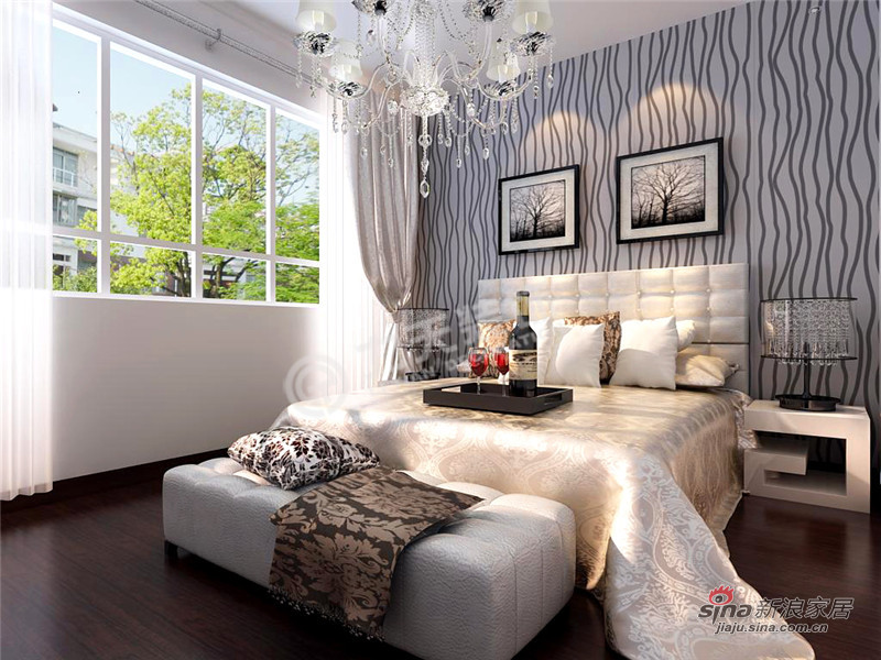 现代 二居 卧室图片来自阳光力天装饰在两室两厅现代简约美家93的分享