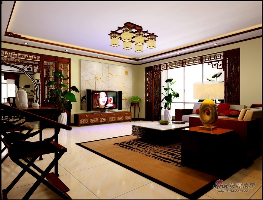 中式 复式 客厅图片来自用户2757926655在中式风格家居设计20的分享