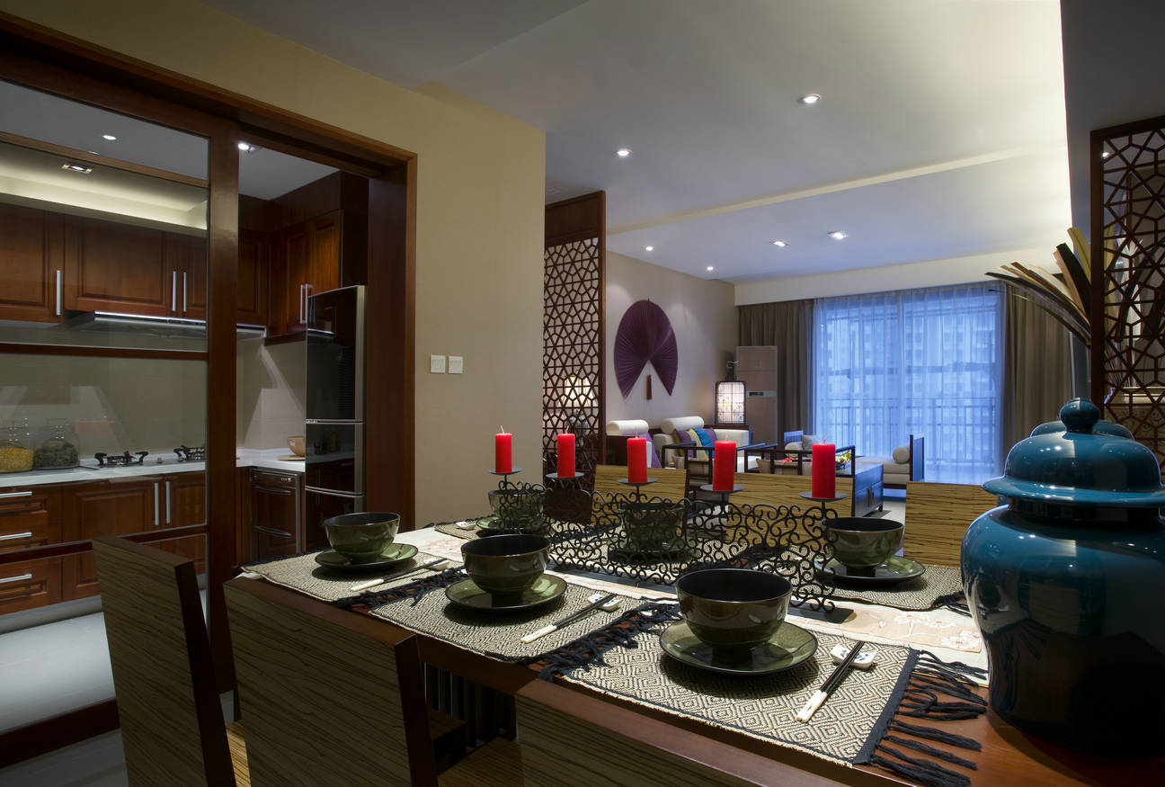 中式 四居 餐厅图片来自用户1907696363在东南亚古典混搭大气完美舒适130平爱家14的分享