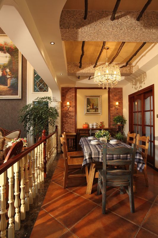 欧式 复式 餐厅图片来自用户2557013183在330平米美式乡村风格舞者之家-赛洛公馆41的分享