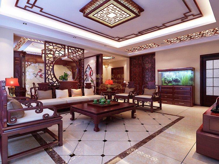 中式 四居 客厅图片来自用户1907696363在浐灞半岛中式装修设计，不一样的中国风56的分享