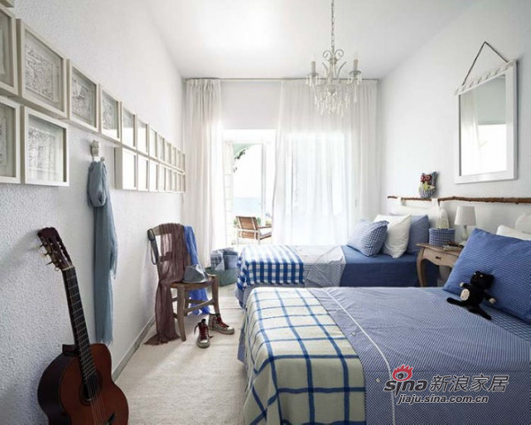 地中海 二居 卧室图片来自用户2757320995在54平米波西米亚风格公寓31的分享