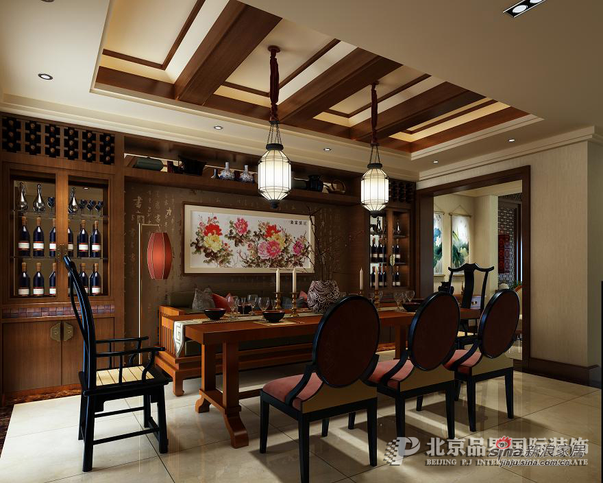 中式 四居 餐厅图片来自用户1907696363在200平红色沉稳中式61的分享