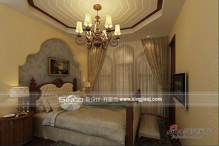 欧式 别墅 卧室图片来自用户2746869241在雍容华贵的欧式别墅61的分享