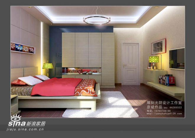 简约 三居 卧室图片来自用户2557979841在136平米精装修82的分享