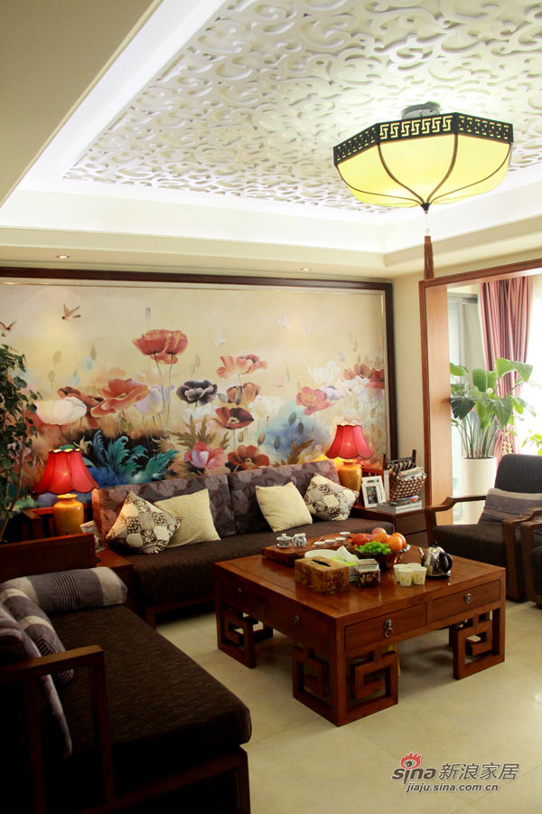 中式 三居 客厅图片来自用户1907696363在151平新中式三居 传统与现代的邂诟47的分享