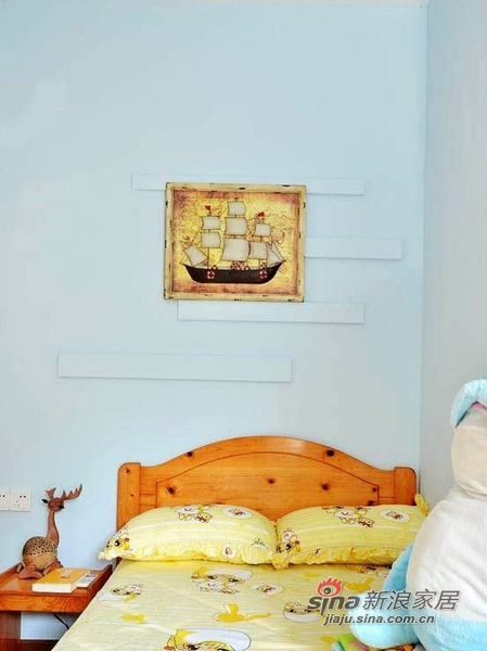 简约 二居 卧室图片来自佰辰生活装饰在13万装85平色彩斑斓童话家23的分享