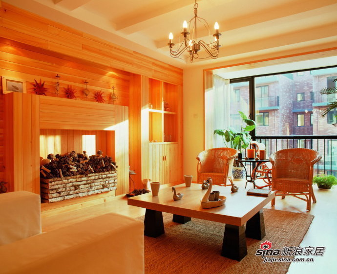 简约 三居 客厅图片来自用户2738813661在8万装135平橙色简约3居室65的分享