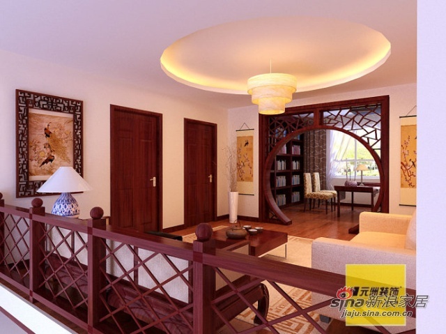 中式 loft 客厅图片来自用户1907696363在中式古典风格loft设计58的分享
